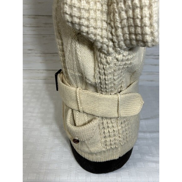 Vtg. Carraig Donn 100% WOOL THICK Cable Zip Cardigan Sweater 36 Medium to Large - Picture 5 of 16